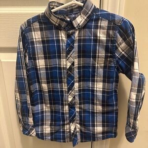 🎉BUNDLE 10 for $20🎉 NEXT DIRECT Blue and White Plaid Kids Shirt